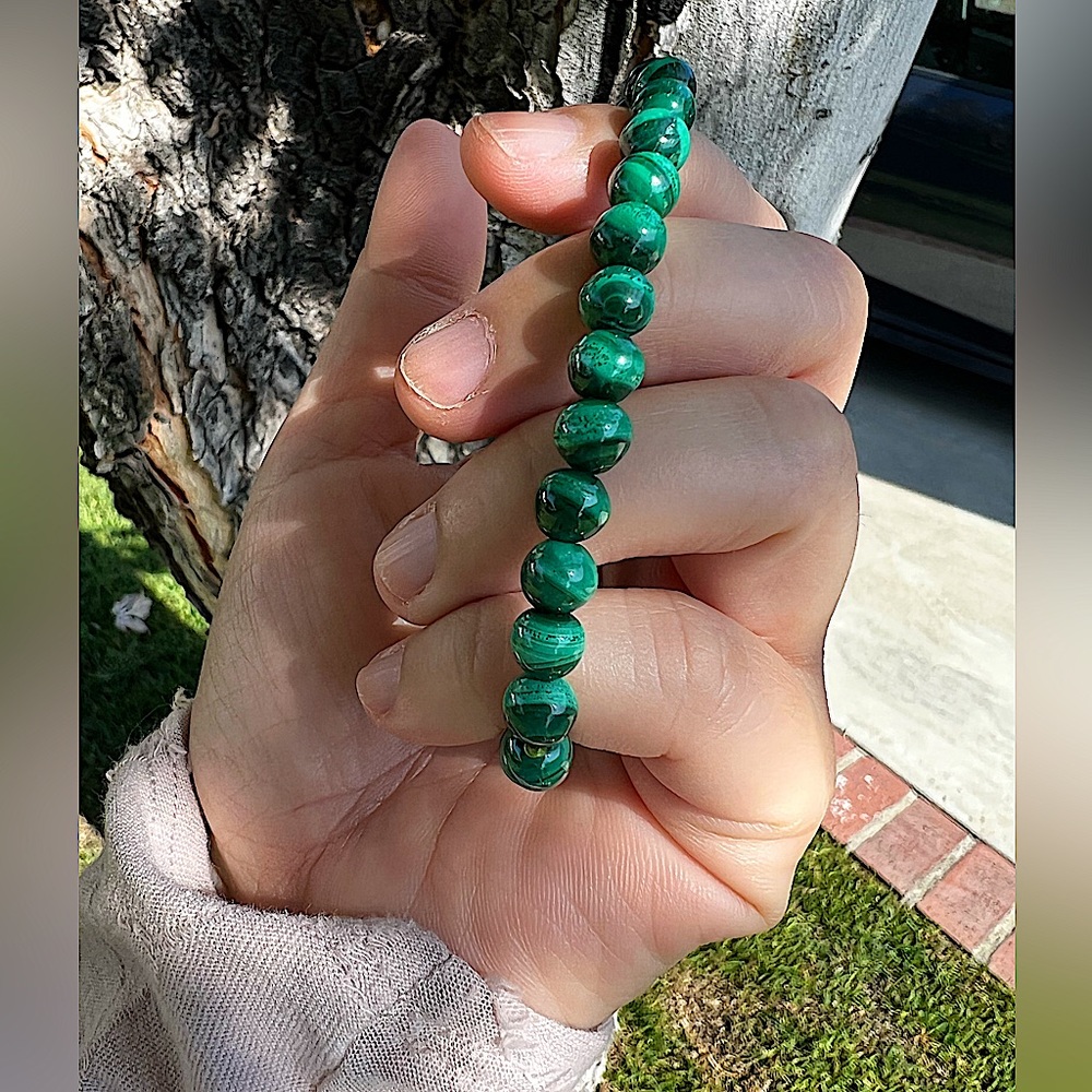 Malachite Small Bead Bracelet
